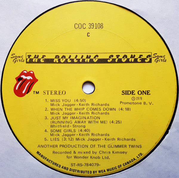 The Rolling Stones : Some Girls (LP, Album, 1st)
