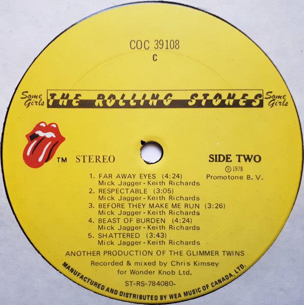 The Rolling Stones : Some Girls (LP, Album, 1st)