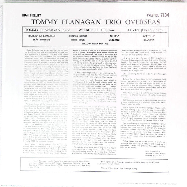 Tommy Flanagan : Overseas (LP, Mono, RE)