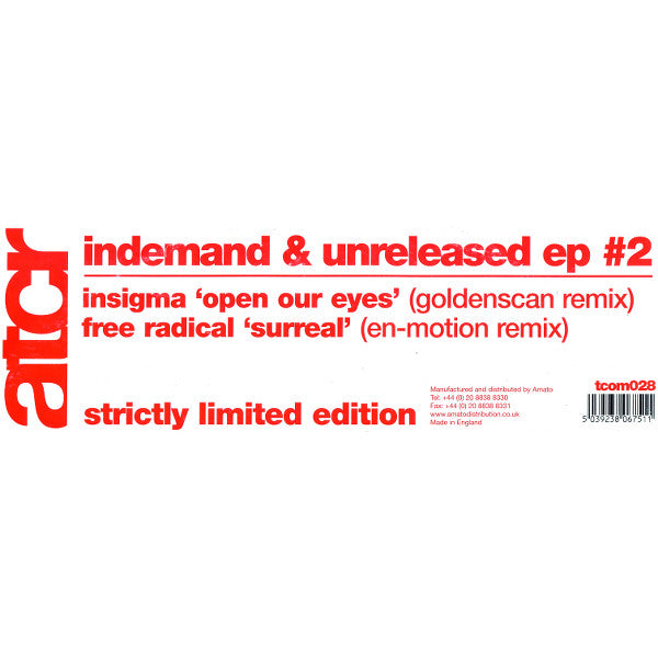 Insigma / Free Radical : Indemand & Unreleased EP #2 (12", EP, Ltd, W/Lbl)