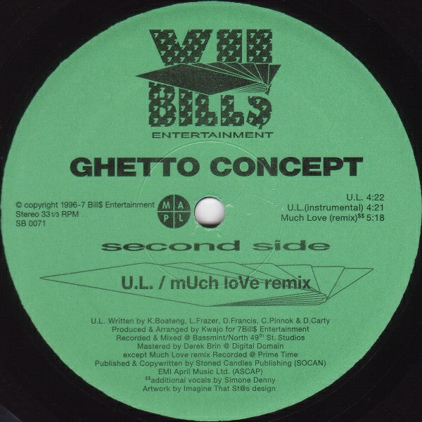Ghetto Concept : Much Love / U.L. (12")
