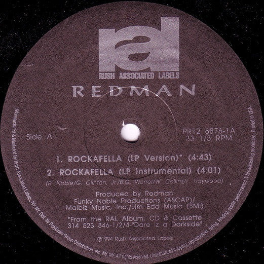 Redman / Method Man : Rockafella / Bring The Pain / P.L.O. Style (2x12", Single, Promo, Gat)