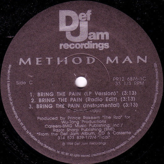 Redman / Method Man : Rockafella / Bring The Pain / P.L.O. Style (2x12", Single, Promo, Gat)