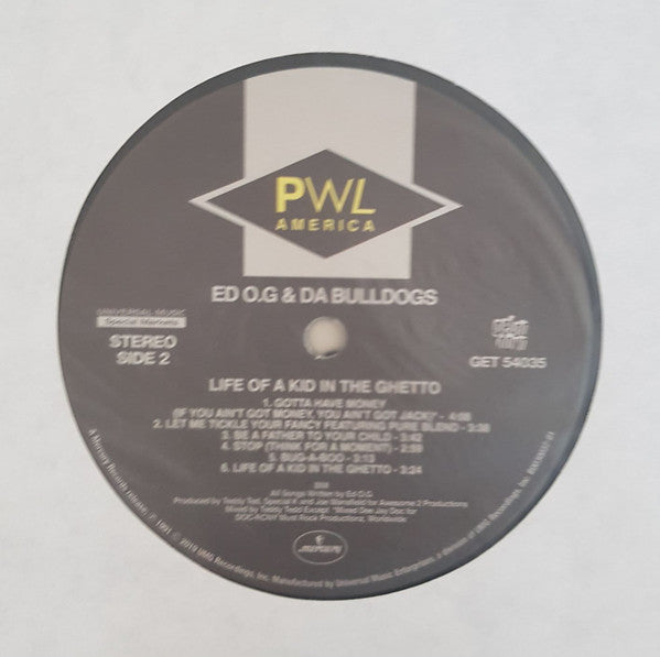Ed O.G & Da Bulldogs : Life Of A Kid In The Ghetto (LP, Album, RE)