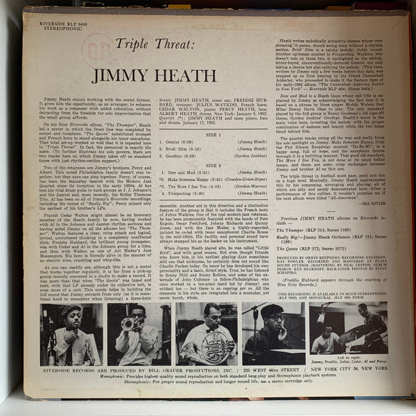 Jimmy Heath : Triple Threat (LP, Album)