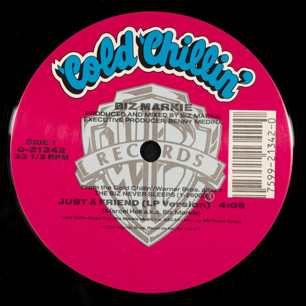 Biz Markie : Just A Friend (12", Maxi, Single)