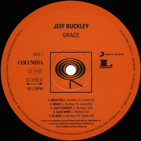 Jeff Buckley : Grace (LP, Album, RE, 180)
