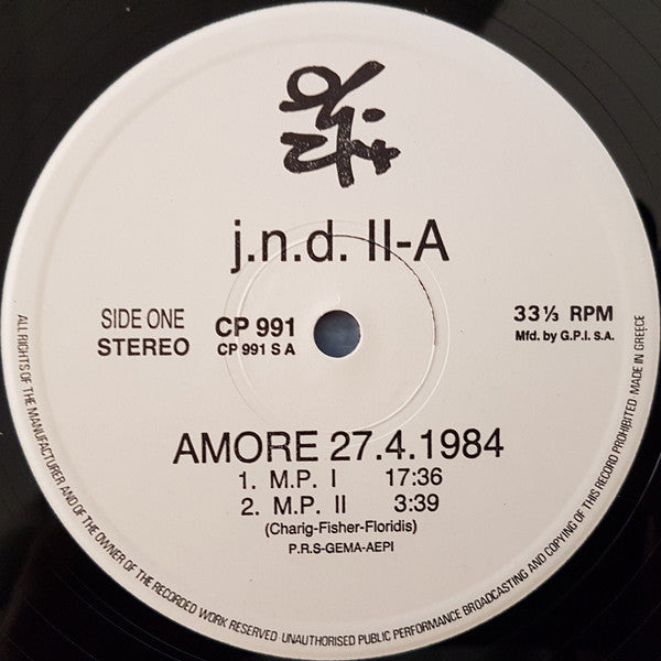 Mark Charig, Taya Fisher, Floros Floridis : Amore (LP, Album)