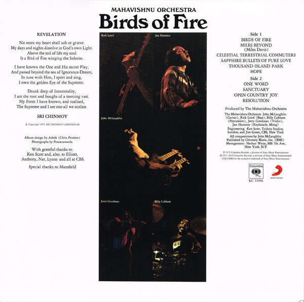 Mahavishnu Orchestra : Birds Of Fire (LP, Album, RE, 180)