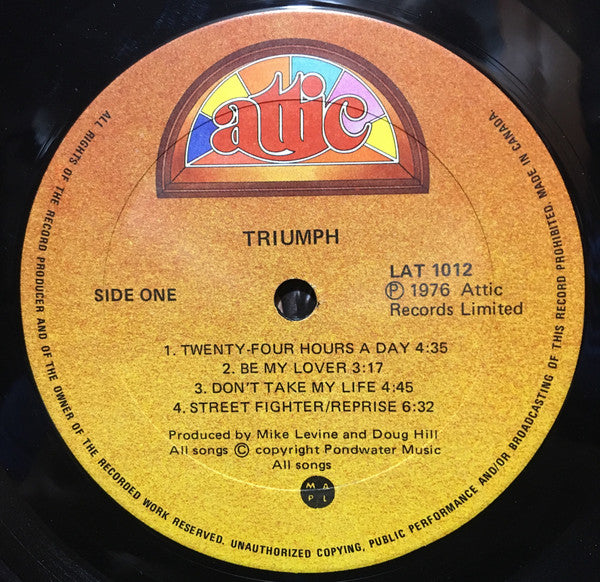 Triumph (2) : Triumph (LP, Album, RE)