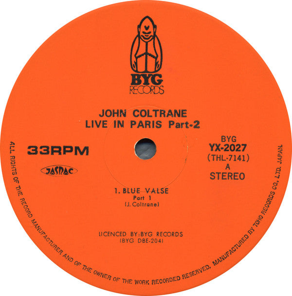 John Coltrane : Live In Paris Part 2 (LP, Album)