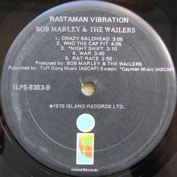 Bob Marley & The Wailers : Rastaman Vibration (LP, Album, Gat)