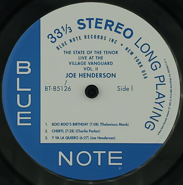 Joe Henderson : The State Of The Tenor - Live At The Village Vanguard - Volume Two (LP, Album, RE, 180)
