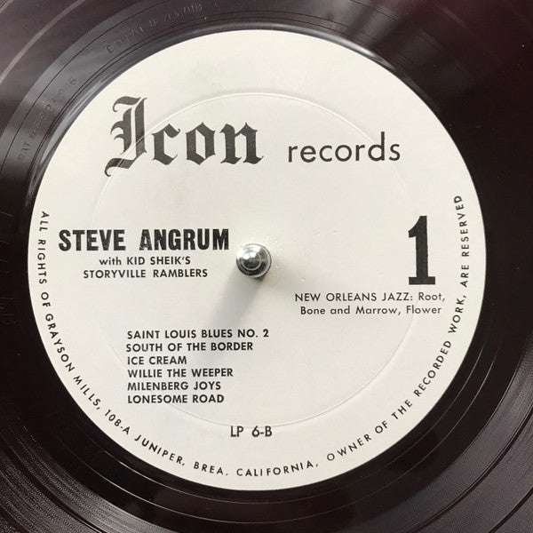 Steve Angrum With Kid Sheik's Storyville Ramblers : Steve Angrum with Kid Sheik's Storyville Ramblers (LP, Album)