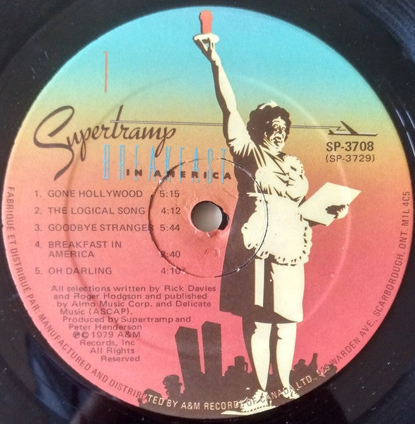Supertramp : Breakfast In America (LP, Album)