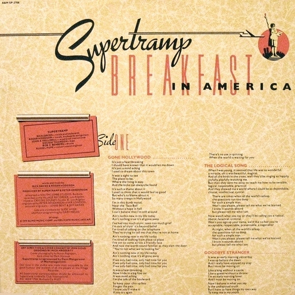 Supertramp : Breakfast In America (LP, Album)