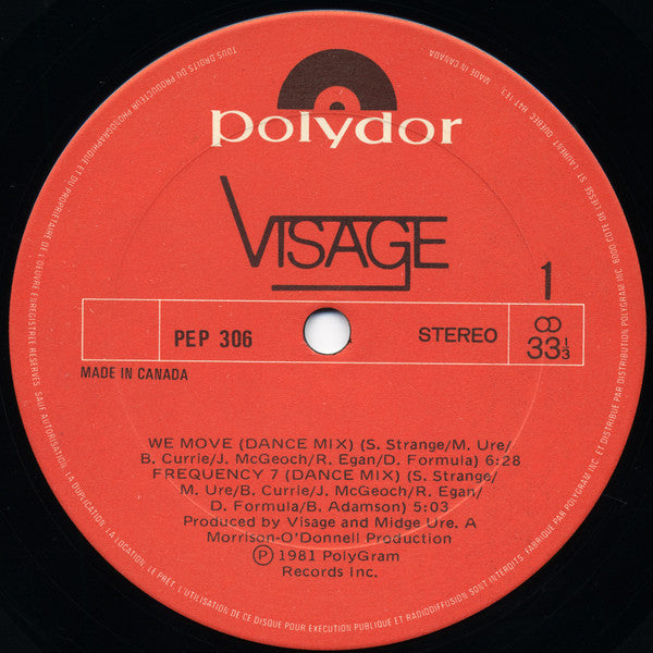Visage : Visage (12", EP)