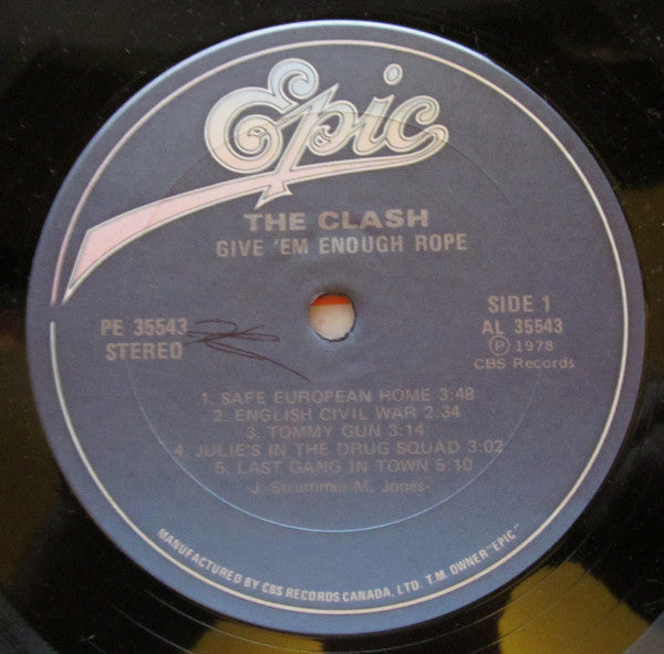 The Clash : Give 'Em Enough Rope (LP, Album, RP)