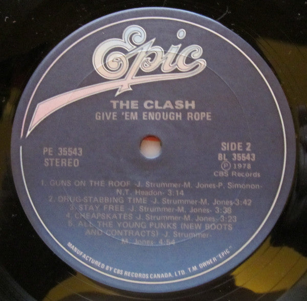 The Clash : Give 'Em Enough Rope (LP, Album, RP)
