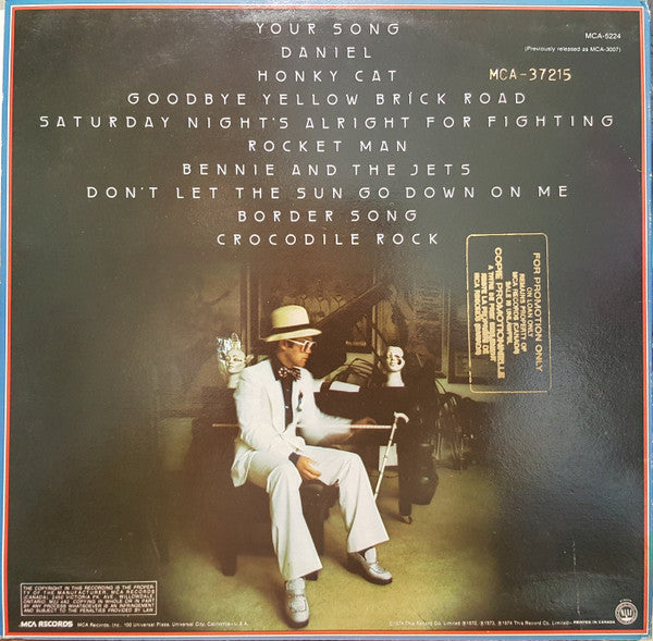 Elton John : Greatest Hits (LP, Comp, RE)