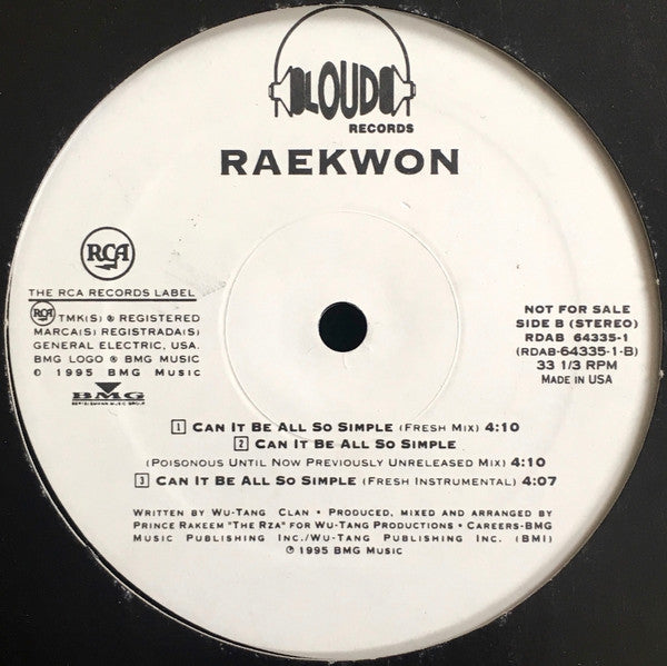 Raekwon : Glaciers Of Ice (12", Promo)