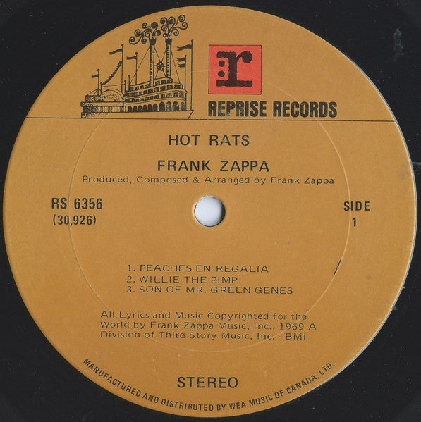 Frank Zappa : Hot Rats (LP, Album, RE, Gat)