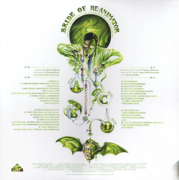 Richard Band : Bride Of Re-Animator (Original Motion Picture Soundtrack) (2xLP, Album, Gre)