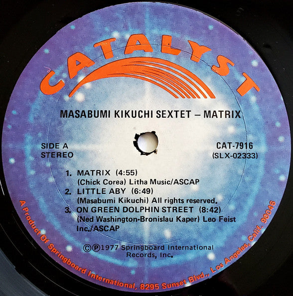 Masabumi Kikuchi Sextet : Matrix (LP, Album, RE)