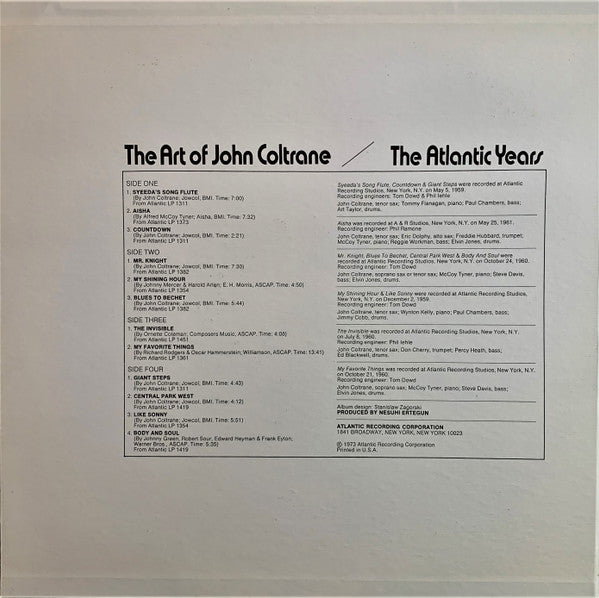 John Coltrane : The Art Of John Coltrane / The Atlantic Years (2xLP, Comp, RE, Gat)