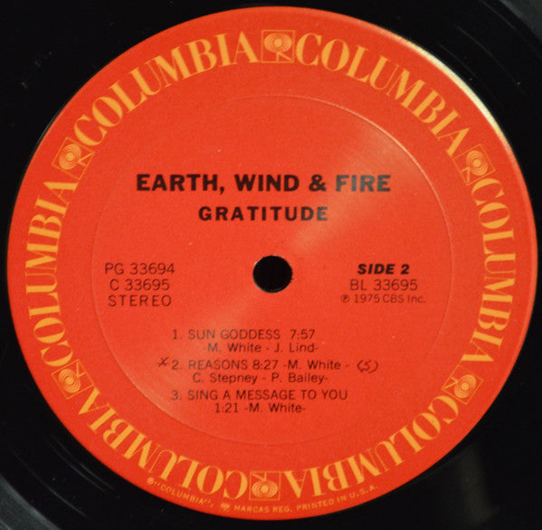 Earth, Wind & Fire : Gratitude (2xLP, Album, Gat)