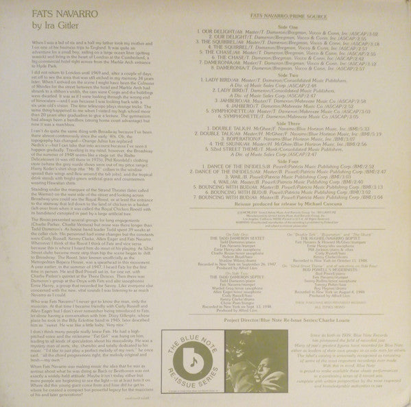 Fats Navarro : Prime Source (2xLP, Comp, Mono)