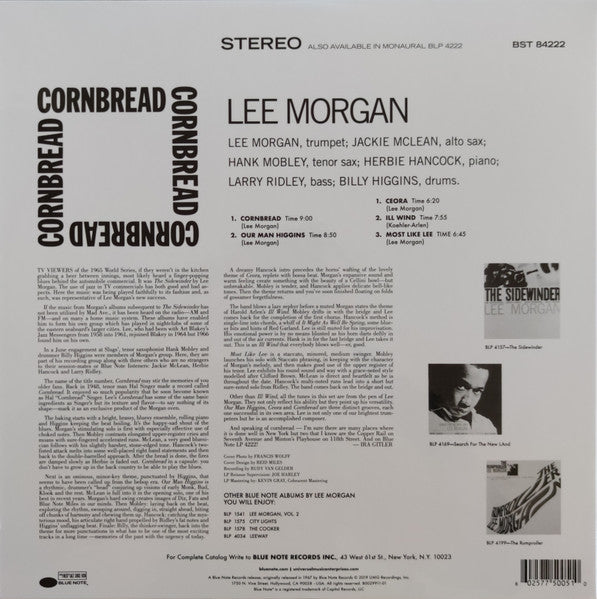 Lee Morgan : Cornbread (LP, Album, RE, 180)