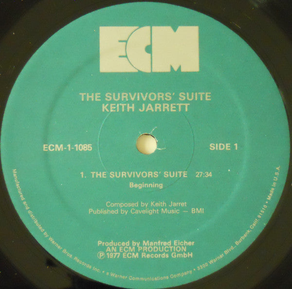Keith Jarrett : The Survivors' Suite (LP, Album, Wak)
