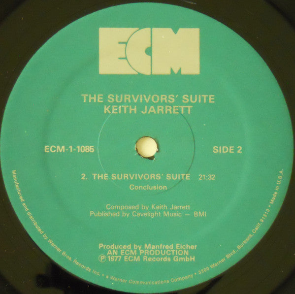 Keith Jarrett : The Survivors' Suite (LP, Album, Wak)