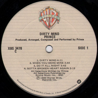 Prince : Dirty Mind (LP, Album)