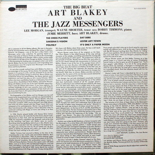 Art Blakey & The Jazz Messengers : The Big Beat (LP, Album, RE)