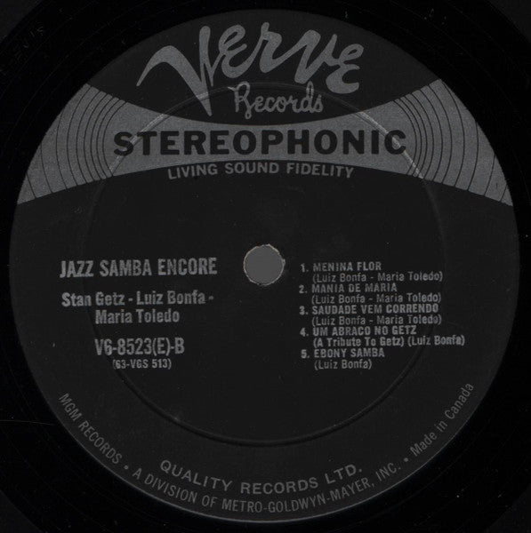 Stan Getz / Luiz Bonfá : Jazz Samba Encore! (LP, Album)