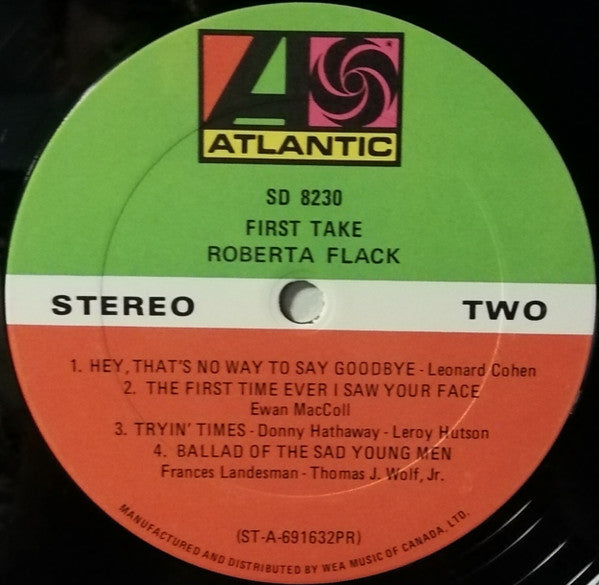 Roberta Flack : First Take (LP, Album, RE)