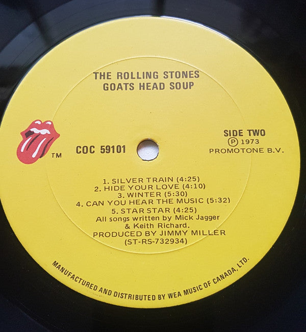 The Rolling Stones : Goat's Head Soup (LP, Album, Gat)