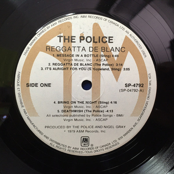 The Police : Reggatta De Blanc (LP, Album, Par)