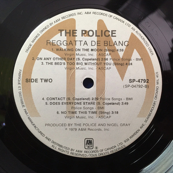 The Police : Reggatta De Blanc (LP, Album, Par)
