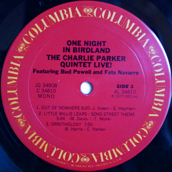 Charlie Parker : One Night In Birdland (2xLP, Album, Mono, San)