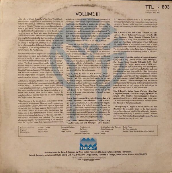Various : Pan Is Beautiful V - World Steelband Festival Vol. 3 (LP, Liv)