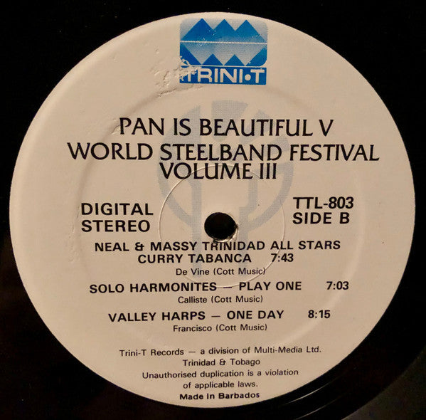 Various : Pan Is Beautiful V - World Steelband Festival Vol. 3 (LP, Liv)