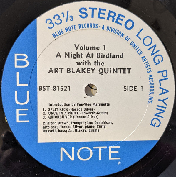 Art Blakey Quintet : A Night At Birdland Volume 1 (LP, Comp, RE)