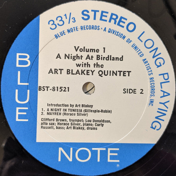 Art Blakey Quintet : A Night At Birdland Volume 1 (LP, Comp, RE)