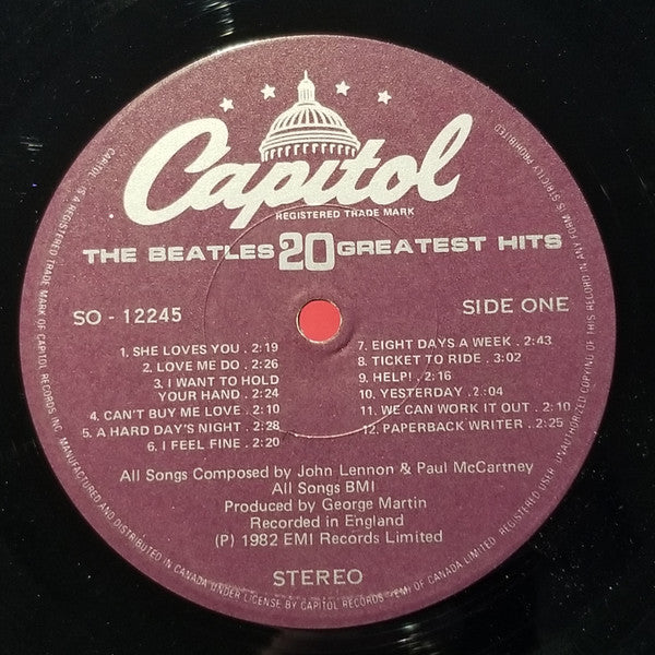 The Beatles : 20 Greatest Hits (LP, Comp)