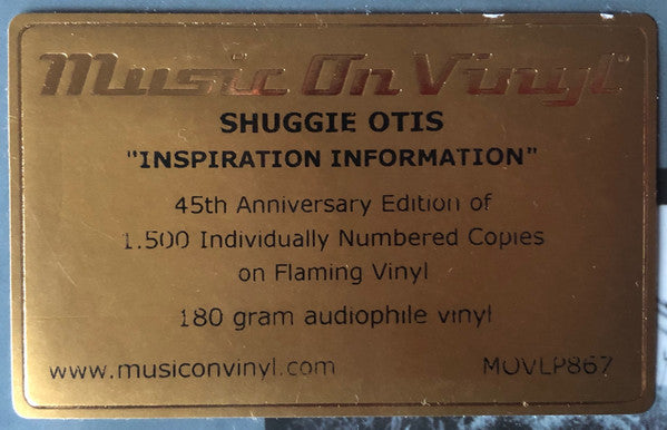 Shuggie Otis : Inspiration Information (LP, Album, Ltd, RE, 180)