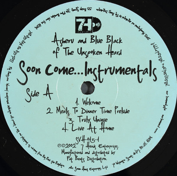 Asheru And Blue Black Of The Unspoken Heard : Soon Come... Instrumentals (2xLP)