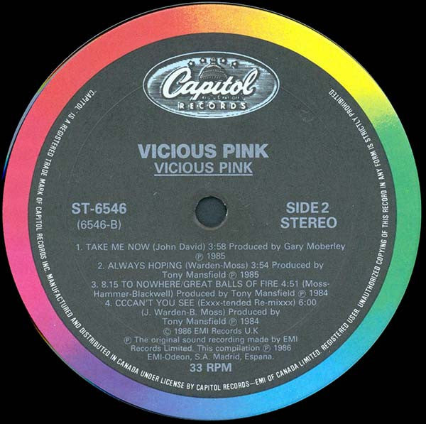 Vicious Pink : Vicious Pink (LP, Comp)
